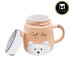 Fancy Ceramic Coffee or Tea Mug with Screw Cap with Handle (8542)