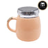 Fancy Ceramic Coffee or Tea Mug with Screw Cap with Handle (8542)