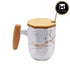 Fancy Ceramic Coffee or Tea Mug with Lid and Handle with Spoon (8544)