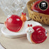 Ceramic Salt and Pepper Set with tray, Snail Design, Red White (8570)