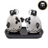 Ceramic Salt and Pepper Set with tray, Egg Design, Black (8572)