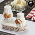 Ceramic Salt and Pepper Set with tray, Cookies Design, White (8574)