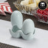 Ceramic Salt and Pepper Set with tray, Egg Design, Pink (8582)