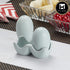 Ceramic Salt and Pepper Set with tray, Egg Design, Pink (8582)