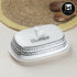 Kookee Ceramic Butter Dish Tray with Lid with 250g capacity for Kitchen, Dining Table and Restaurants