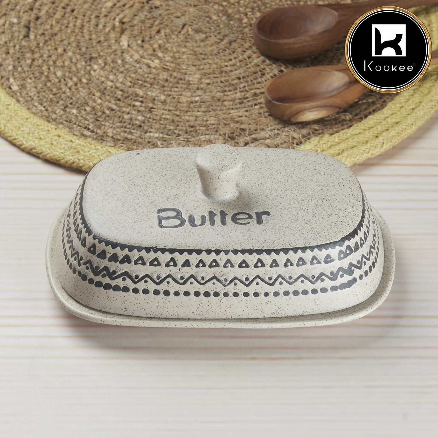 Ceramic Butter Dish Tray with Lid with 250g (8619)