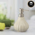 Kookee Ceramic Soap Dispenser with Stylish Refillable Pump Bottle for Bathroom Handwash & Kitchen Wash Basin, Perfect for Hand Soap, Lotion, and more, Grey,