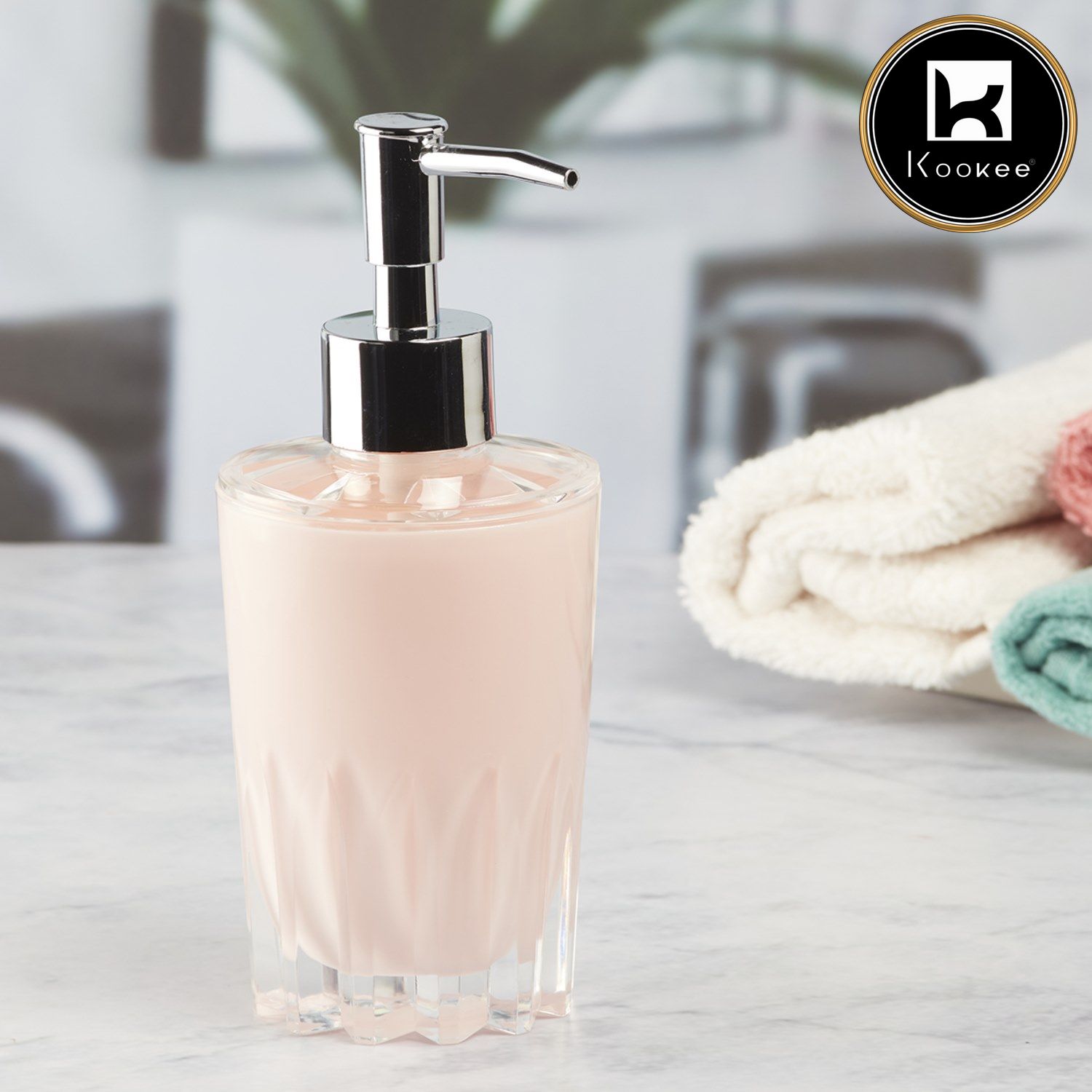 Kookee Acrylic Soap Dispensers, Pink, ART08650