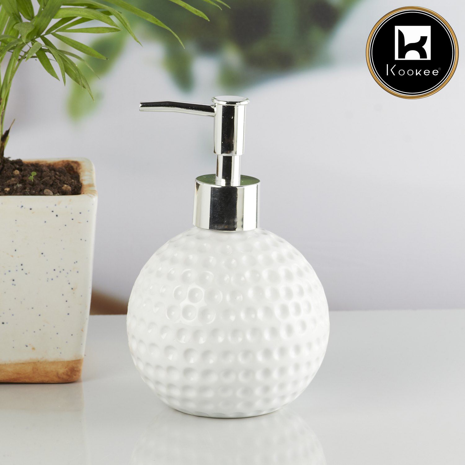 Kookee Ceramic Soap Dispensers, White, ART08653