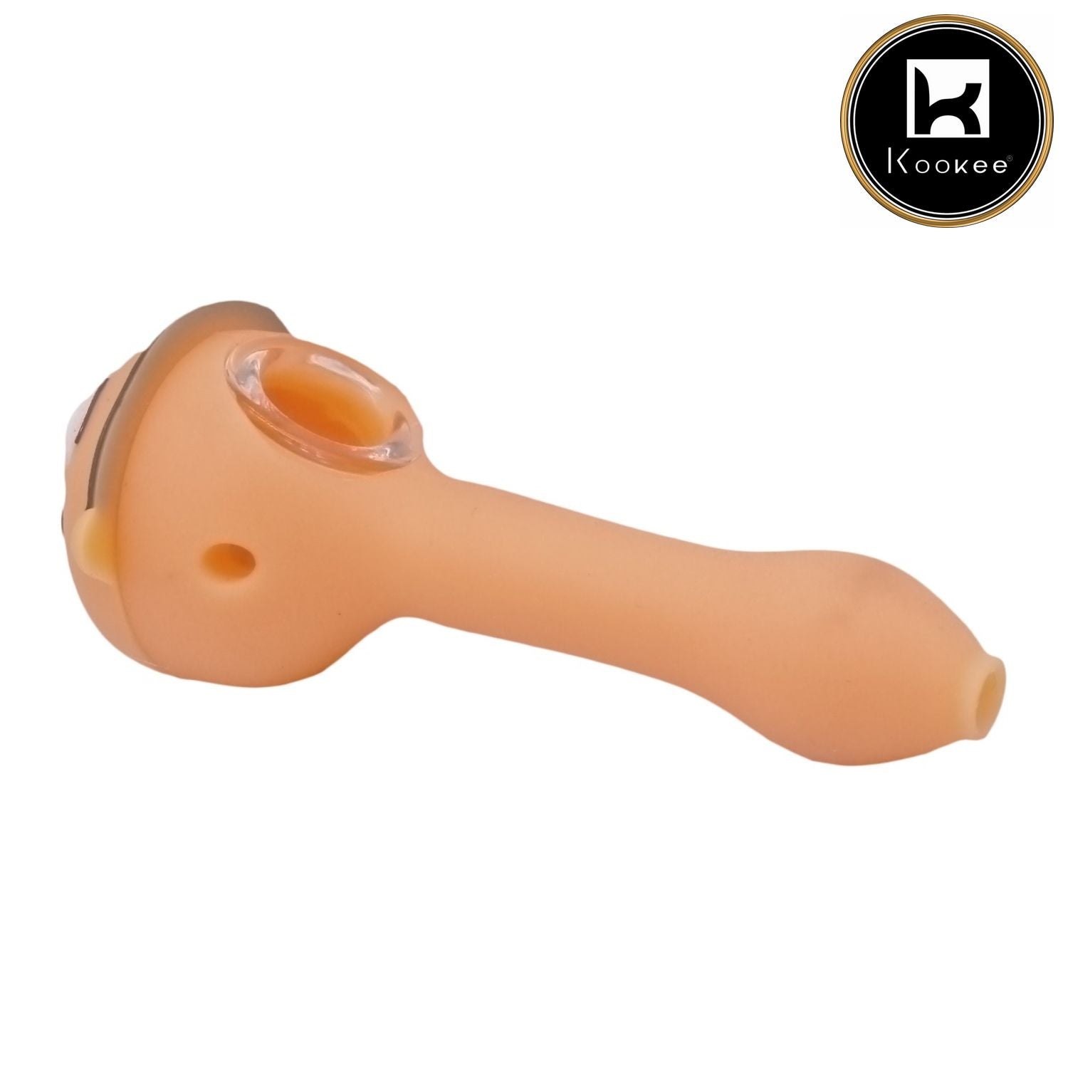 Silicone Smoking Pipe, Unbreakable with Glass Bowl, Rick Morty-2, Orange