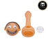 Silicone Smoking Pipe, Unbreakable with Glass Bowl, Rick Morty-2, Orange