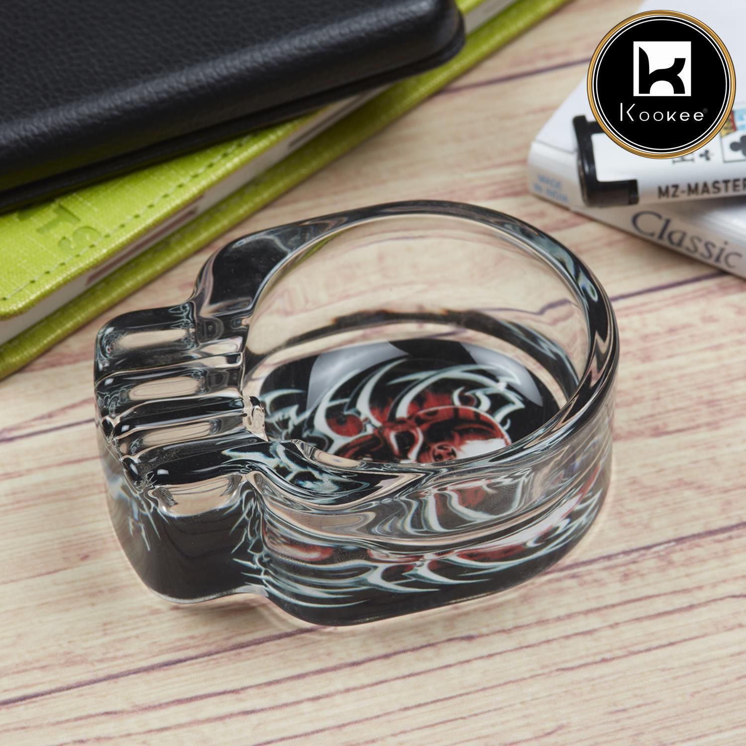 Glass Ashtray, Boney Skull (Diemeter: 6cm)