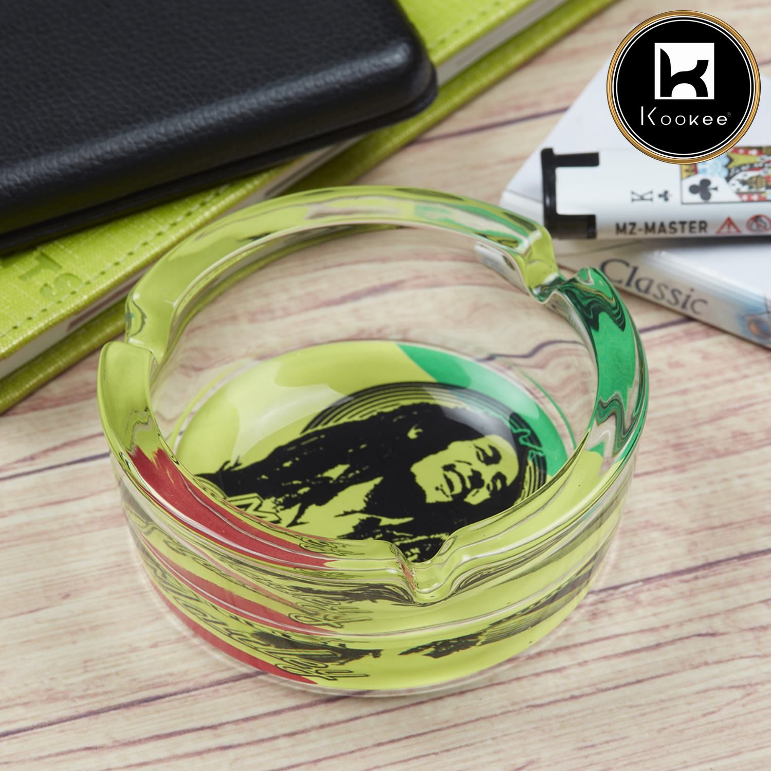Kookee Glass Ashtrays, Multi, ART08720