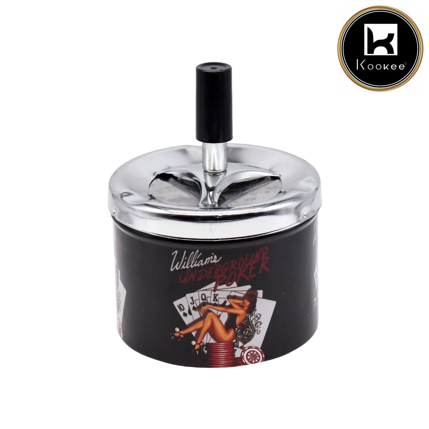 Kookee Push Down Ashtrays, Multi, ART08733