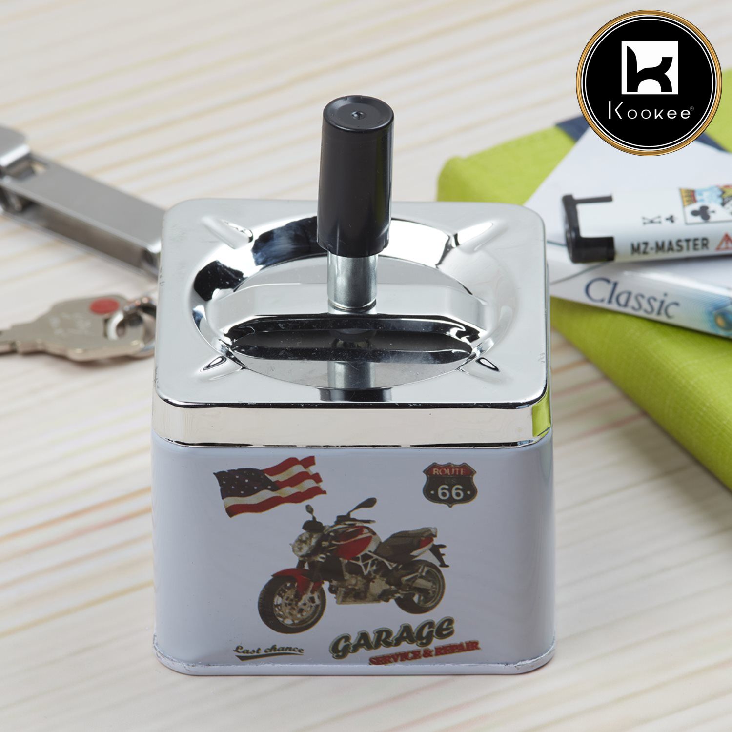 Kookee Push Down Ashtrays, Multi, ART08746