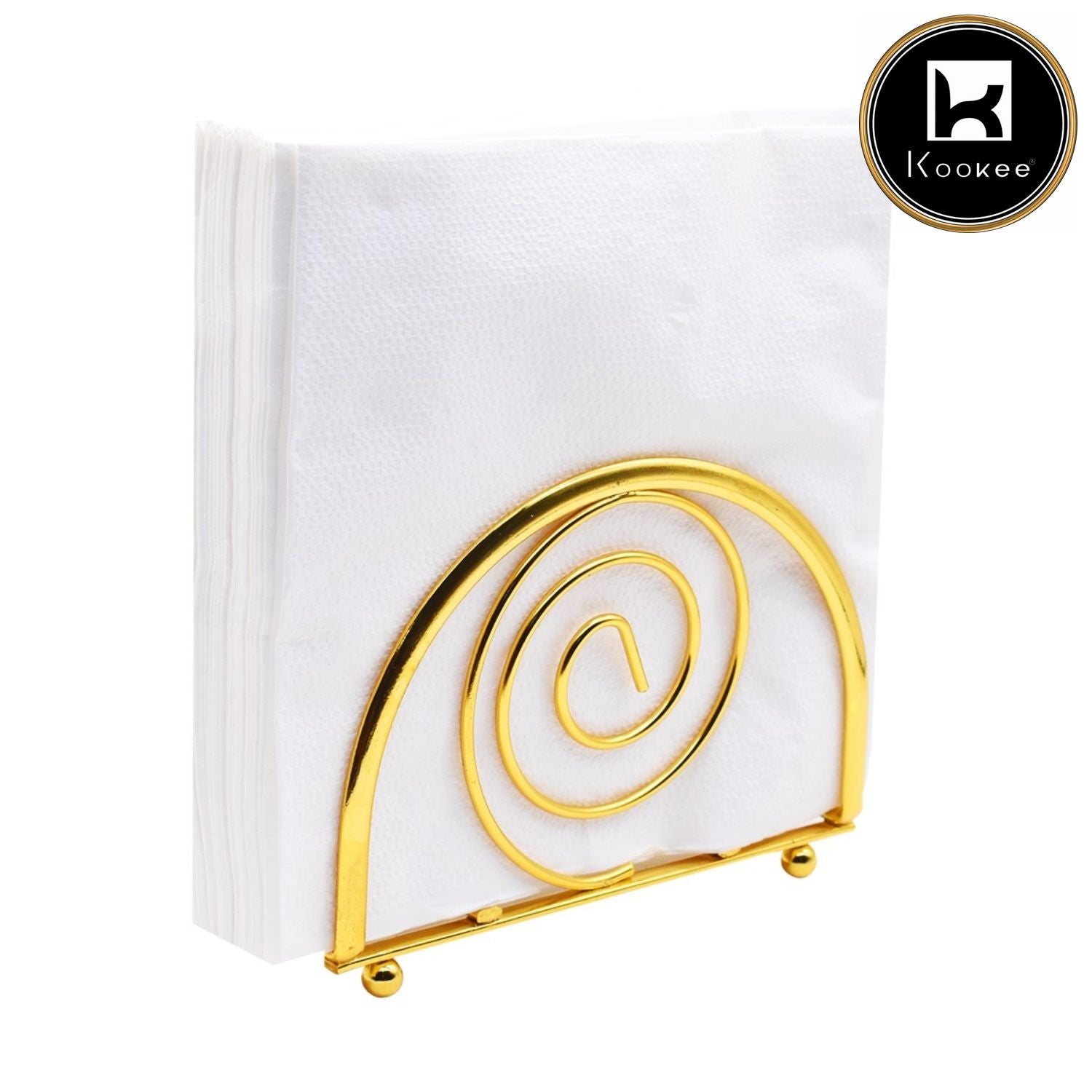 Metal Freestanding Tissue Paper, Napkin Holder & Office, Gold (8762)