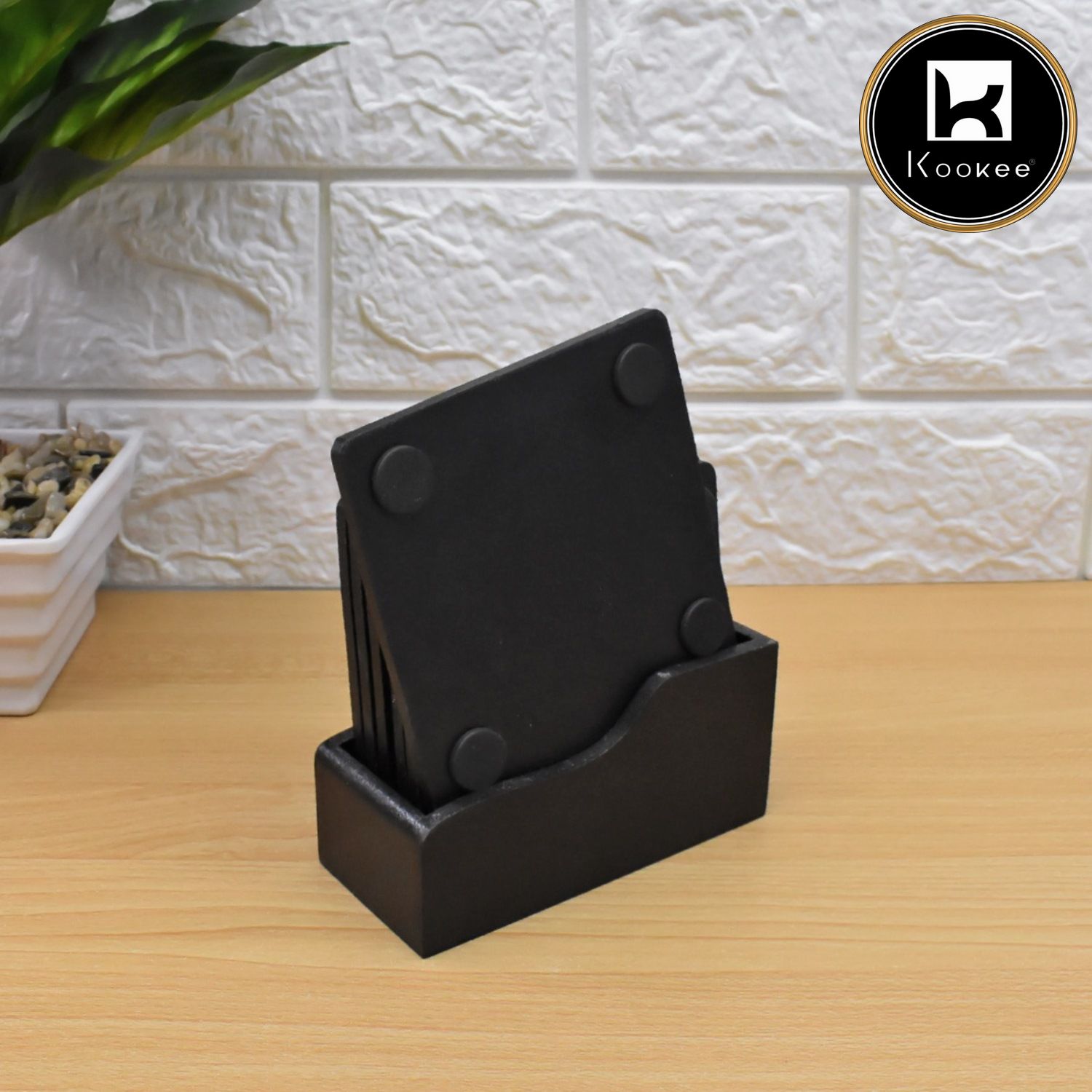 Kookee Coasters, Black, ART08945