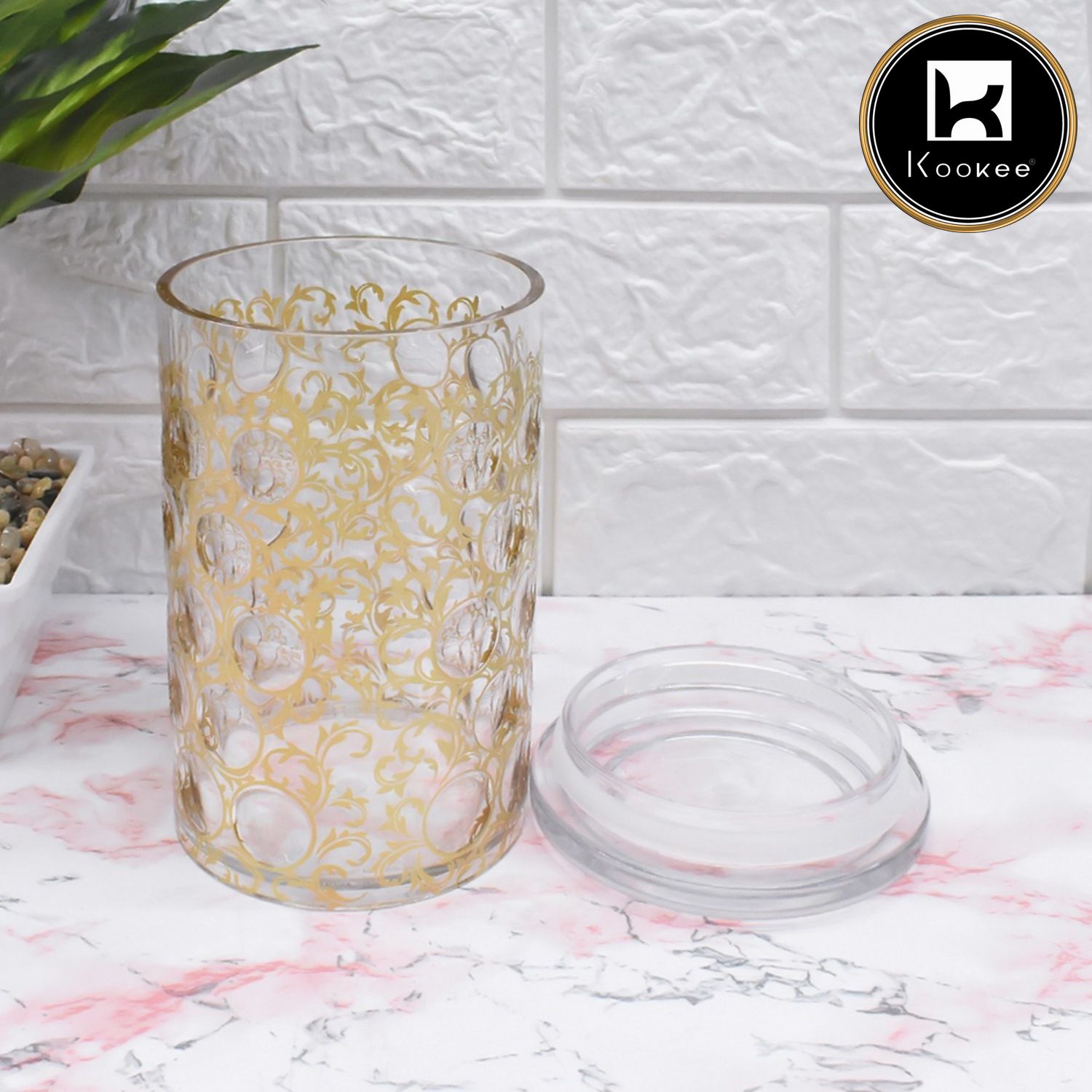 Kookee Canister Jars (Acrylic), Gold, ART08946