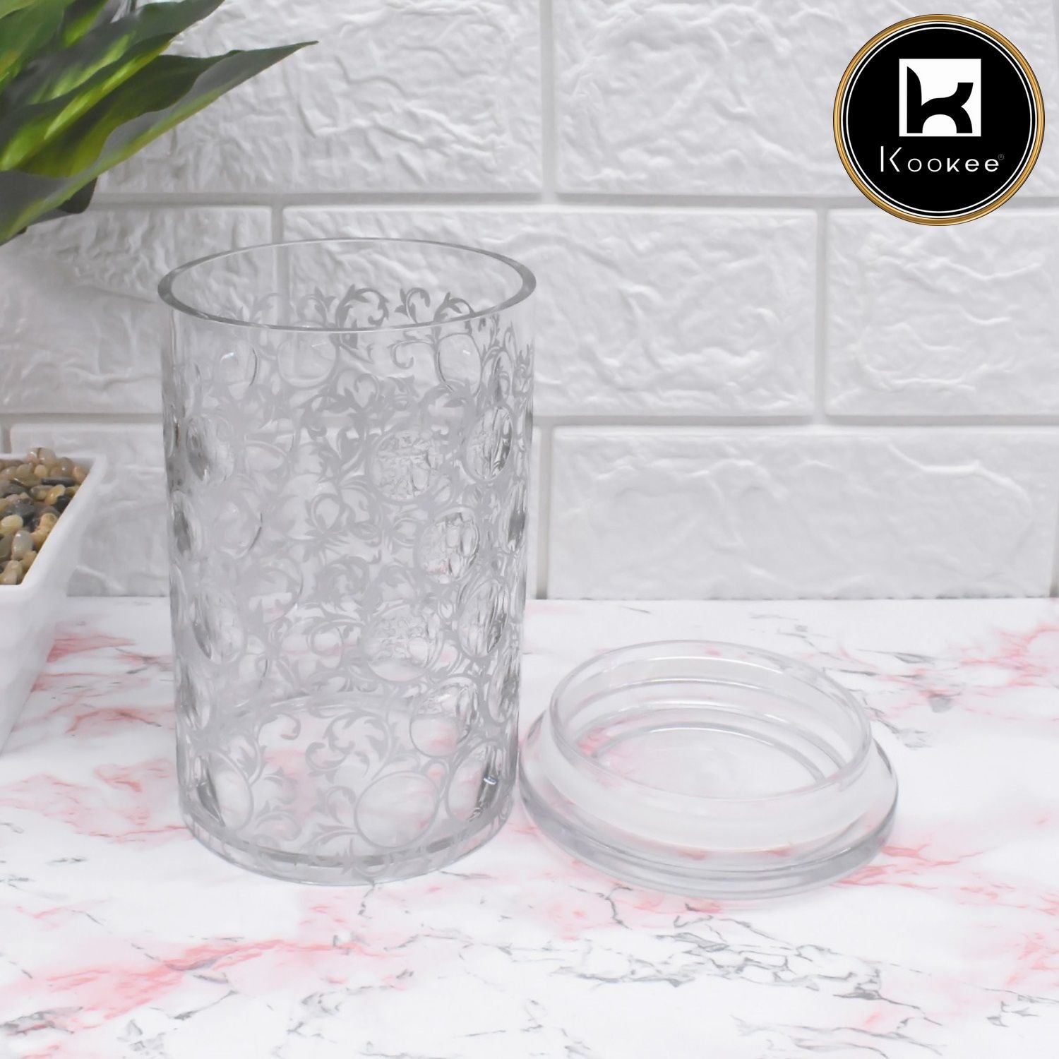Kookee Canister Jars (Acrylic), Silver, ART08947