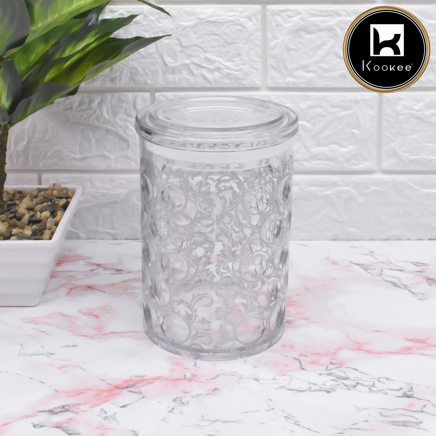 Kookee Canister Jars (Acrylic), Silver, ART08947