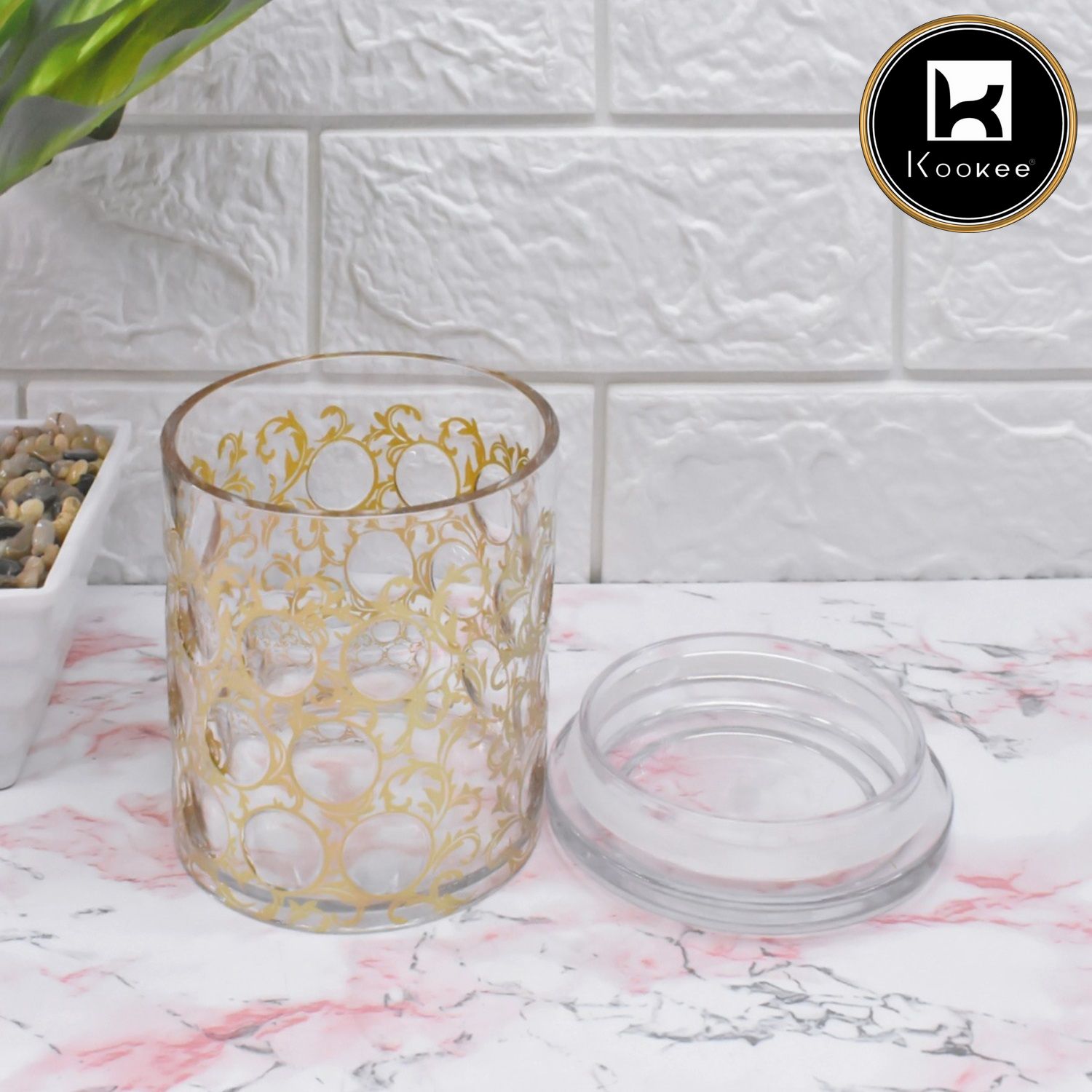 Kookee Canister Jars (Acrylic), Gold, ART08949