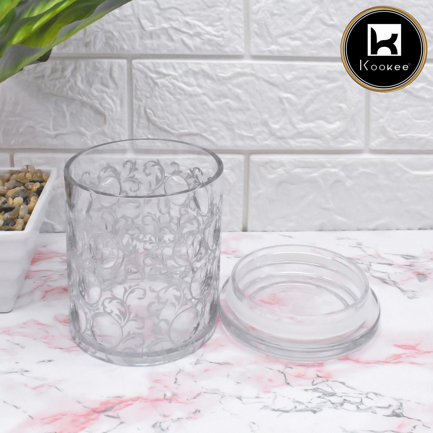 Kookee Canister Jars (Acrylic), Silver, ART08950
