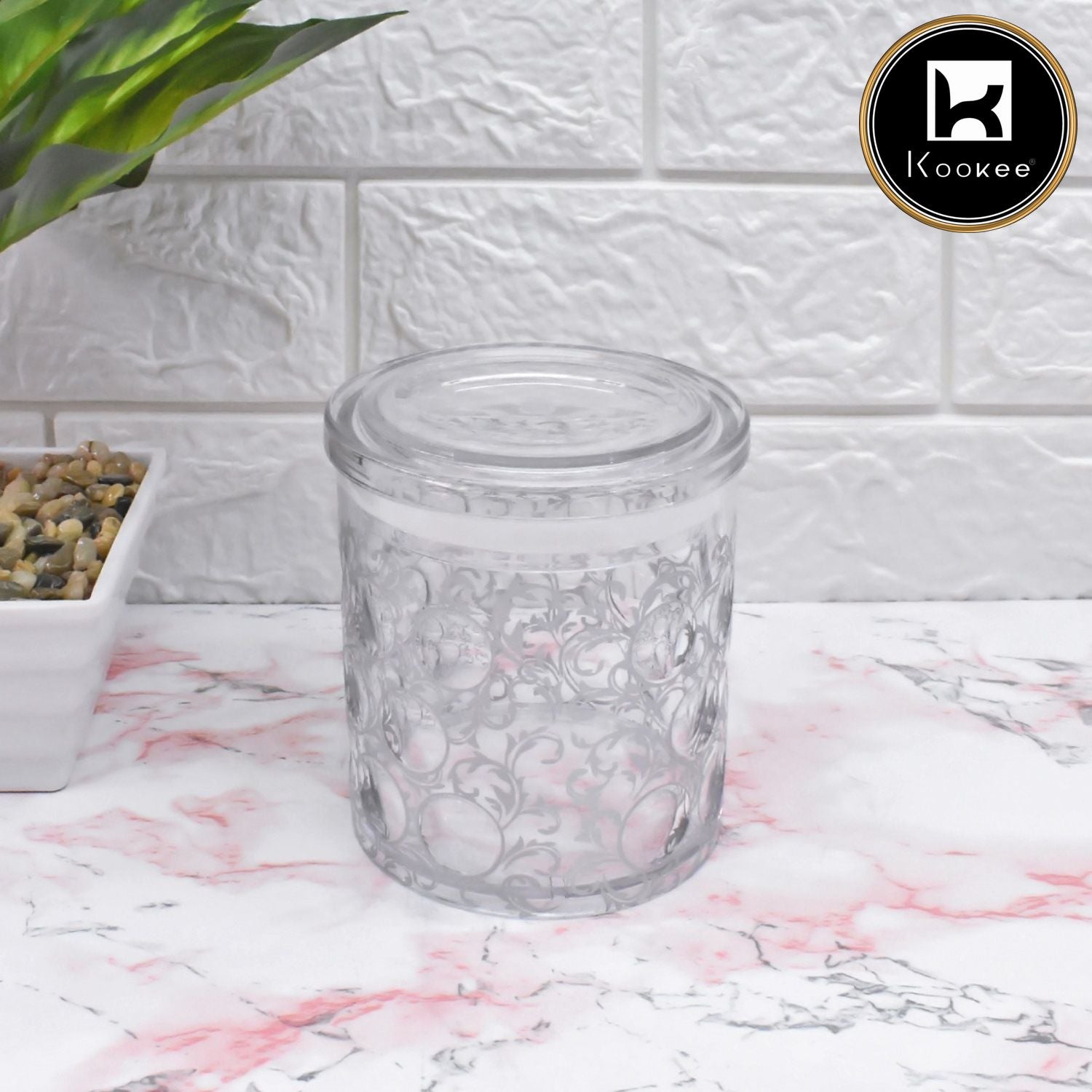 Kookee Canister Jars (Acrylic), Silver, ART08950