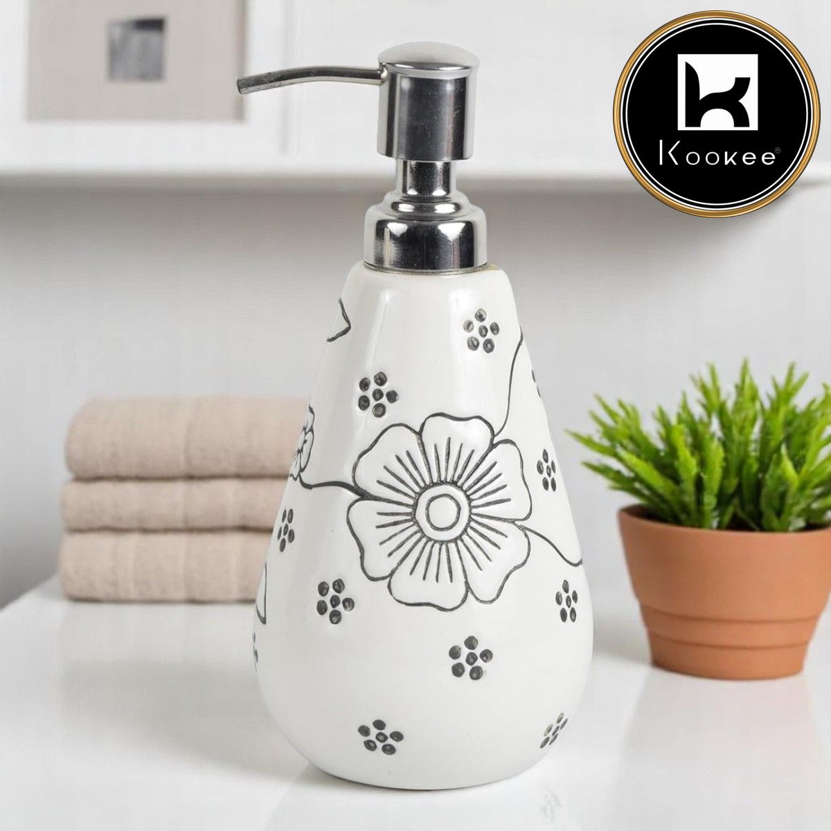 Kookee Ceramic Soap Dispensers, 1 piece (8996-SD)