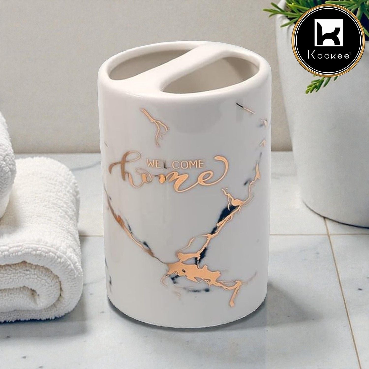 Kookee Ceramic Toothbrush Holders, 1 piece (ART09490-TH)