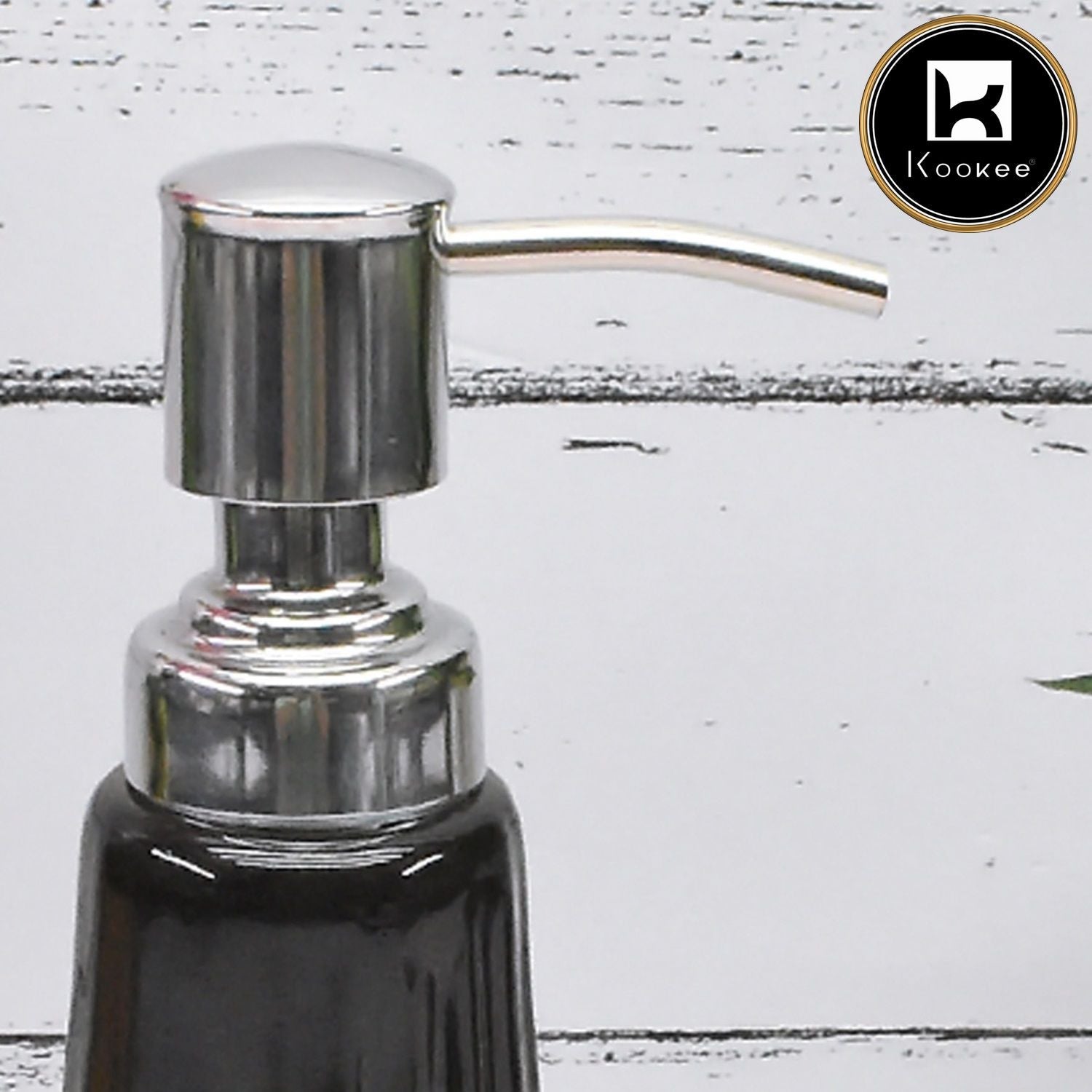 Ceramic Soap Dispenser for handwash for Bathroom, Black, (Set of 1) (9497)