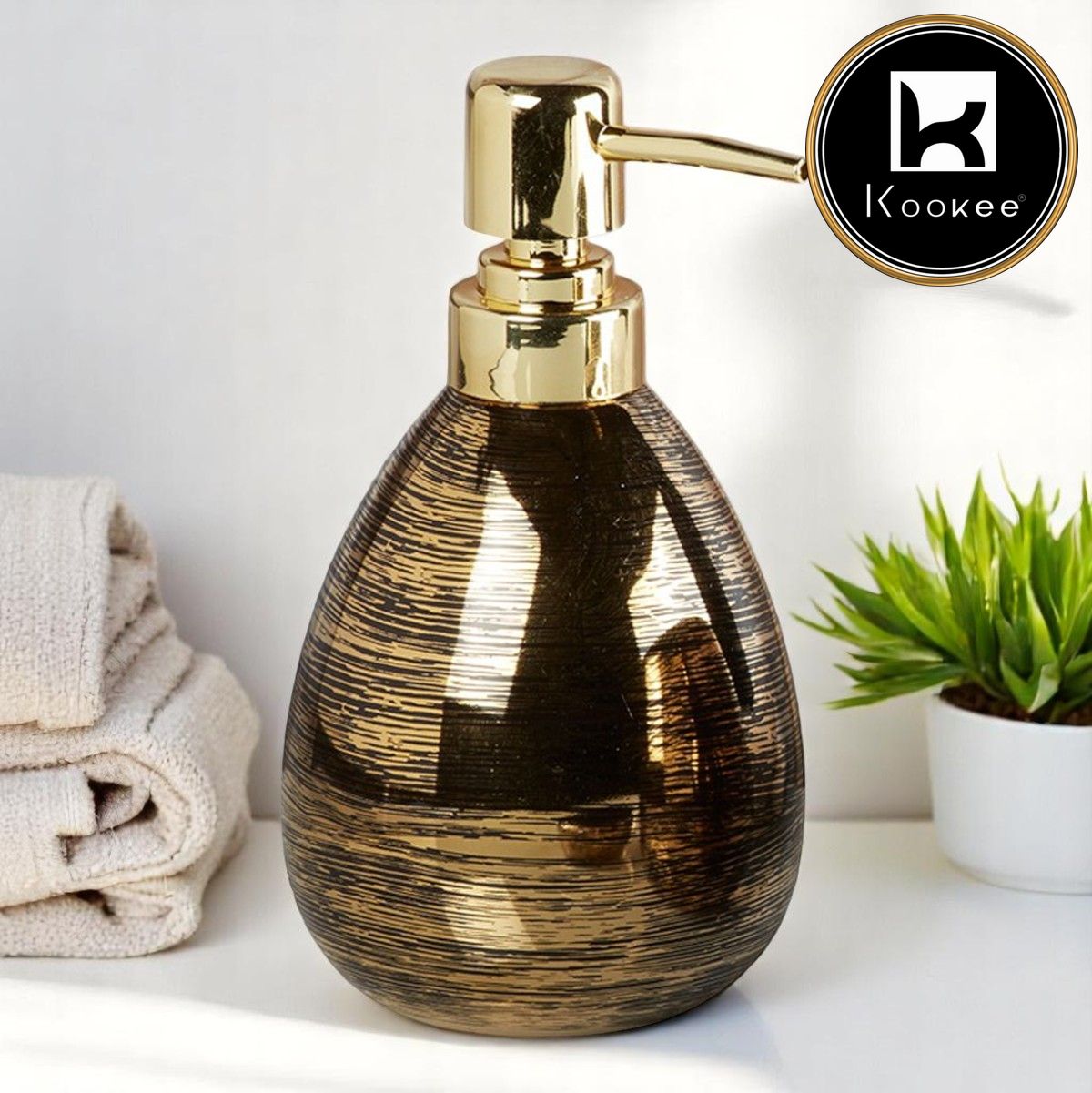 Kookee Ceramic Soap Dispensers, 1 piece (9593-SD)