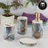 Ceramic Bathroom Set of 4 with Soap Dispenser (9594)