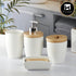 Ceramic Bathroom Set of 4 with Soap Dispenser (9597)