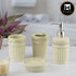 Ceramic Bathroom Set of 4 with Soap Dispenser (9601)