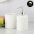 Ceramic Bathroom Accessories Set of 2 with Soap Dispenser (9608)