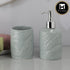 Ceramic Bathroom Accessories Set of 2 with Soap Dispenser (9610)