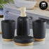 Ceramic Bathroom Accessories Set of 4 with Soap Dispenser (9619)