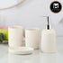 Ceramic Bathroom Set of 4 with Soap Dispenser (9631)