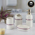 Ceramic Bathroom Set of 4 with Soap Dispenser (9643)