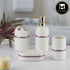 Ceramic Bathroom Set of 4 with Soap Dispenser (9643)