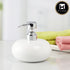 Ceramic Soap Dispenser for handwash for Bathroom, White, (Set of 1) (9657)