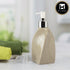 Kookee Ceramic Soap Dispenser with Stylish Refillable Pump Bottle for Bathroom Handwash & Kitchen Wash Basin, Perfect for Hand Soap, Lotion, and more, Beige,