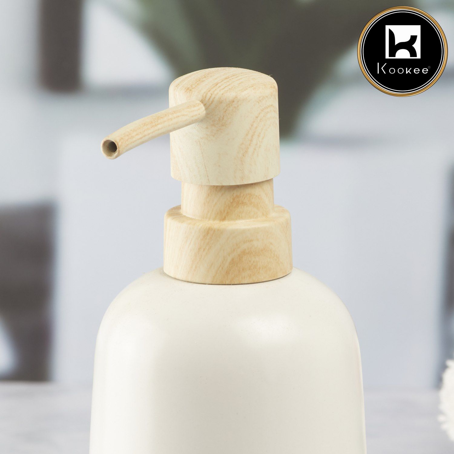 Ceramic Soap Dispenser for handwash for Bathroom, White (V-CSD-011)