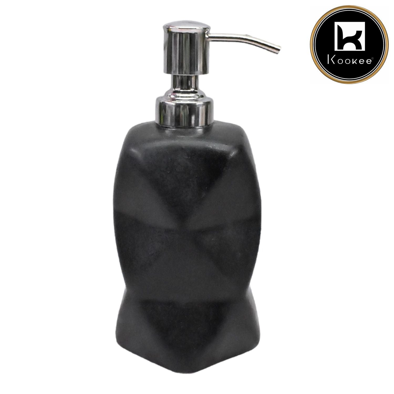 Ceramic Soap Dispenser for handwash for Bathroom, Black, (Set of 1) (9685)