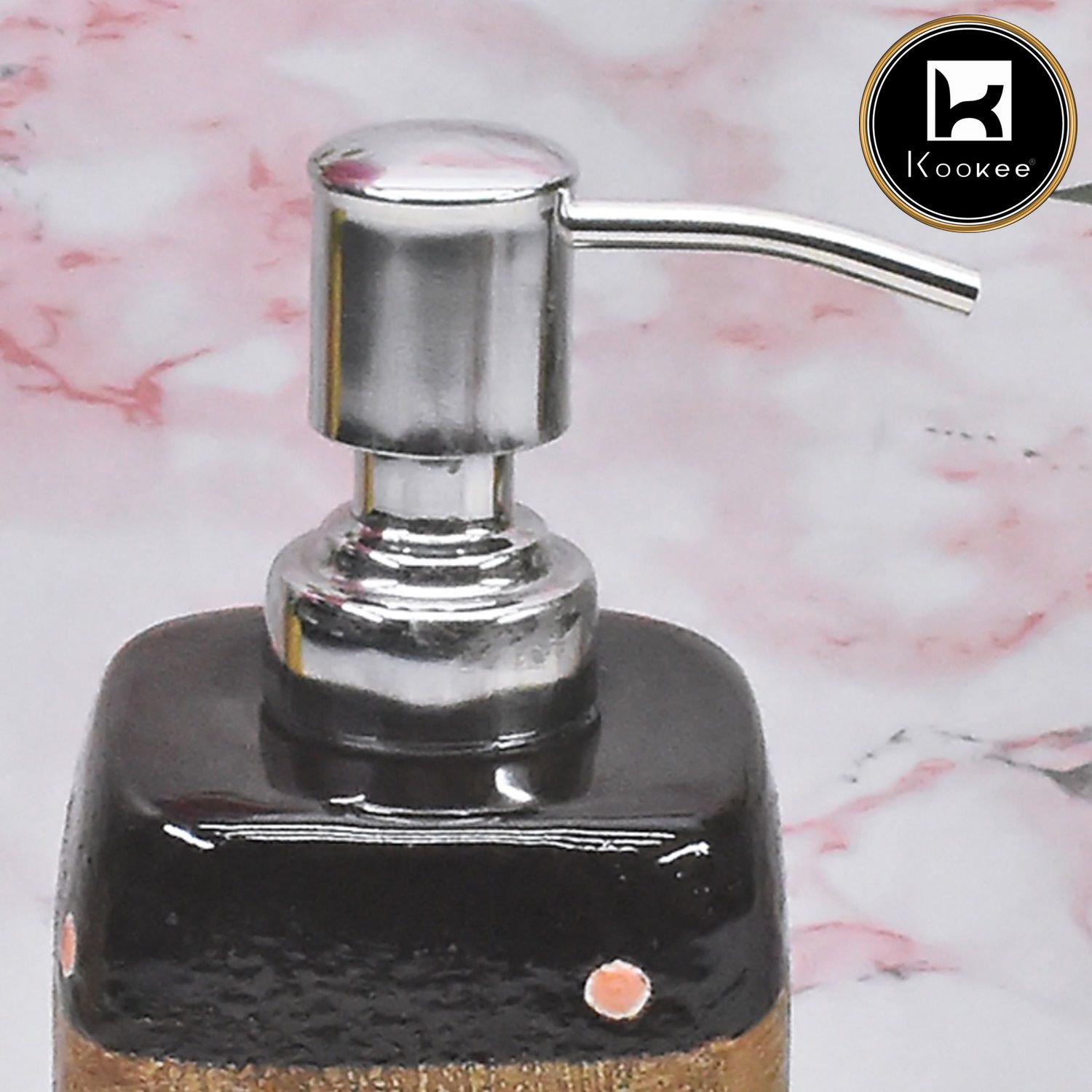 Ceramic Soap Dispenser for handwash for Bathroom, Multicolor, (Set of 1) (9703)