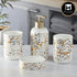 Ceramic Bathroom Accessories Set of 4 with Soap Dispenser (9740)