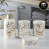 Ceramic Bathroom Accessories Set of 4 with Soap Dispenser (9740)