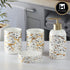 Ceramic Bathroom Accessories Set of 4 with Soap Dispenser (9740)