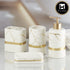 Ceramic Bathroom Set of 4 with Soap Dispenser (9744)