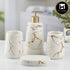 Ceramic Bathroom Set of 4 with Soap Dispenser (9746)